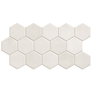 Gres hiszpański hexagon mozaika Realonda biała