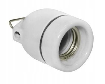 OPRAWKA CERAMICZNA PORCELANOWA E27 Z ZAWIESZKĄ
