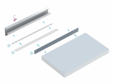 Q18 ЧЕРНЫЙ АЛЮМИНИЕВЫЙ ПРОФИЛЬ 2М ДЛЯ СВЕТОДИОДНЫХ ЛЕНТ