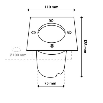 Верхний светильник Уличный светильник ВСТРАИВАЕМОЕ ЗАЗЕМЛЕНИЕ IP65 GU10