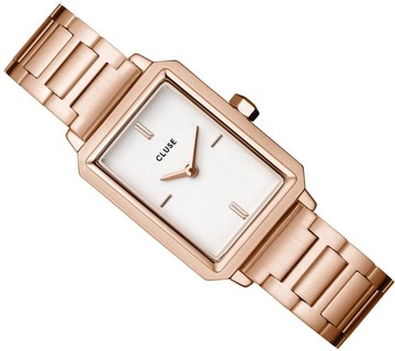 ZEGAREK DAMSKI CLUSE CW11503 FLUETTE ROSE GOLD PROSTOKĄTNY DO SUKIENKI