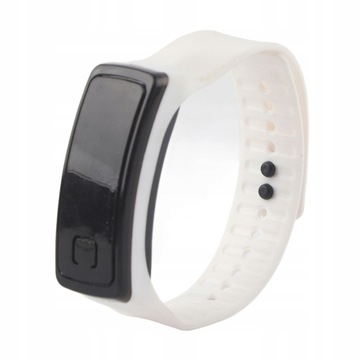Hla-Cyfrowy Zegarek LED Sportowy pasek silikonowy