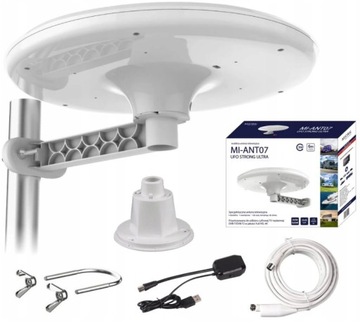 ANTENA SAMOCHODOWA MOBILNA TV DVB-T2 UFO STRONG ULTRA MUX8 JACHT BUS MAGNES