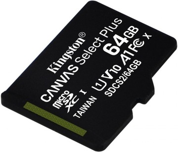 Карта microSDXC KINGSTON Canvas Select Plus емкостью 64 ГБ