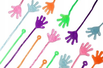 20 SLIME GLUT LEPKIE RĘCE KOLOROWY RĄCZKA PRZYLEPA