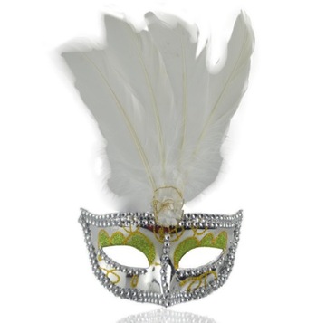 Маска для глаз (венецианская) перья ВЕНЕЦИЯ Фотобудка Курица Карнавал