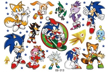Tatuaże zmywalne dla dzieci SONIC CG313
