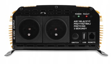 PRZETWORNICA NAPIĘCIA VOLT SINUS PLUS 24V 230V 4000W + PILOT