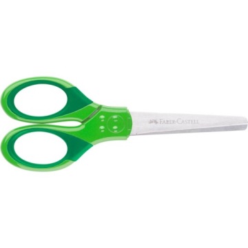 Школьные ножницы с зеленой ручкой, Faber Castell