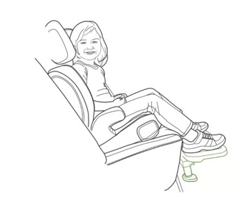 KneeGuardKids 4 НОВАЯ ДЕТСКАЯ ПОДНОГА ДЛЯ АВТОМОБИЛЯ