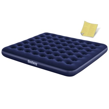 MATERAC DUŻY DMUCHANY SZEROKI 203 x 183 x 22 cm DWUOSOBOWY POMPOWANY