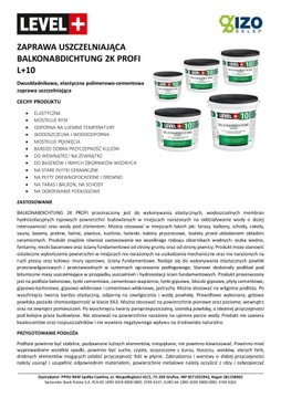 Szlam 2K Folia 80kg Hydroizolacja na Taras L+10