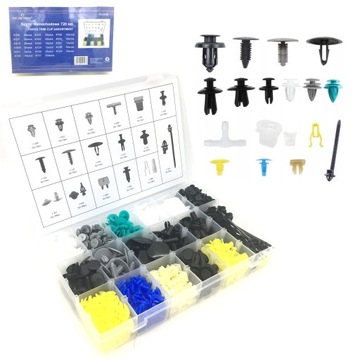 НАБОР 720 ШТ. АВТОМОБИЛЬНЫЕ ЗАЖИМЫ ДЛЯ ЗАЖИМОВ ДЛЯ ОБИВКИ