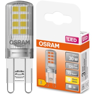 Żarówka LED G9 KAPSUŁKA 2,6W = 30W 2700K OSRAM