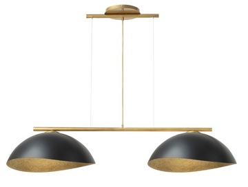 SIGMA Nowoczesna lampa LED Solar 2 M złoty / klosz czarno-złoty LED