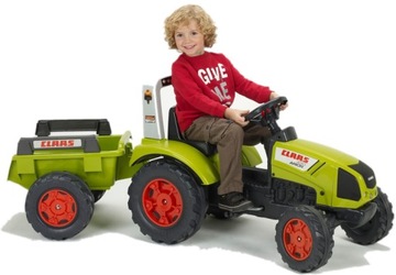 Большой педальный трактор Claas с прицепом на 3 года.