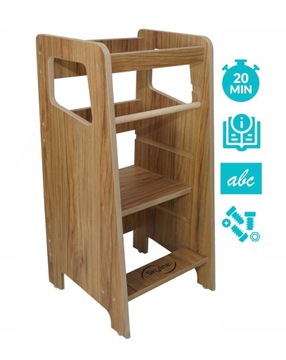 Кухонный помощник Деревянный детский кухонный помощник Solid Strong Polish