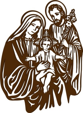 AŻUROWY OBRAZ DEKOR ŚWIĘTA RODZINA RELIGIJNY 60CM