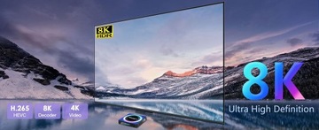 Android TV Box 13.0 Android TV Box 6K 8K Wi-Fi 6 4 ГБ ОЗУ 32 ГБ ПЗУ ТВ-приставка