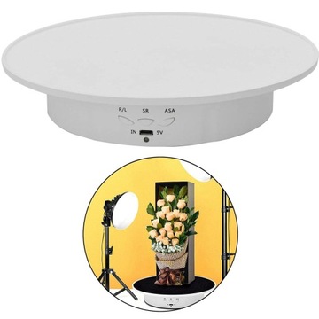 ПОДСТАВКА ДЛЯ ФОТОГРАФИИ НА 360° ПОВОРОТ ФОТО 20 СМ БЕЛАЯ