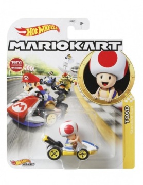 Hot wheels mario kart toad, mattel