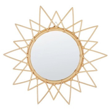 LUSTRO OKRĄGŁE WISZĄCE ŚCIENNE BOHO DUŻE 60