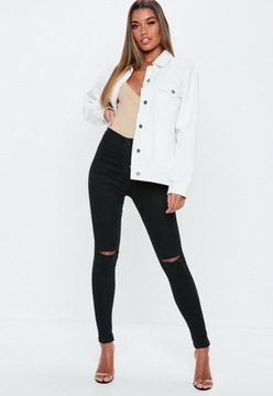 БЕЛАЯ ДЖИНСОВАЯ КУРТКА MISSGUIDED OVERSIZE 36
