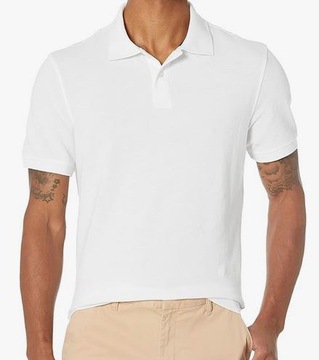 Amazon Essentials Męska koszulka polo biała rozm S
