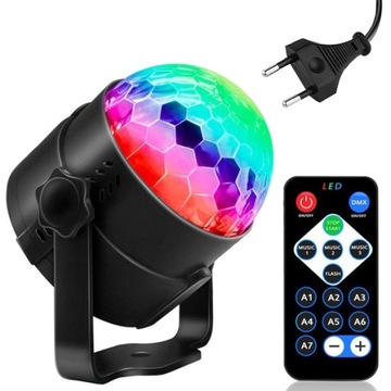 PROJEKTOR DYSKOTEKOWY KULA DISCO REFLEKTOR LED RGB