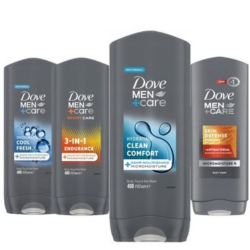 Dove Men Żel pod Prysznic Care MIX ZESTAW 4x400ml