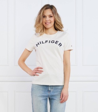 T-shirt damski okrągły dekolt Tommy Hilfiger rozmiar L