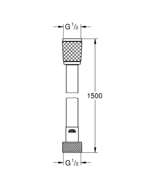 WĄŻ PRYSZNICOWY GROHE VITALIO FLEX COMFORT 150 CM CHROM