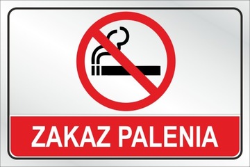 Naklejka ZAKAZ PALENIA PAPIEROSÓW e-papierosów bhp