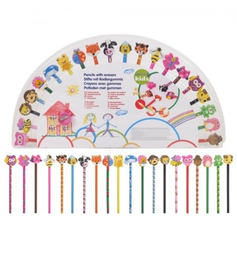 Mega Pakiet Przybory Szkolne Kredki Ołówek Gumki Gumka Temperówka Prezent
