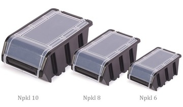 Pojemnik z pokrywą kuweta 160x230x120 czarny