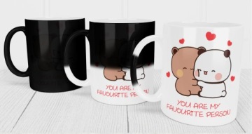 ВОЛШЕБНАЯ КРУЖКА С ПРИНТОМ БУБУ ДУДУ ДЛЯ ПАР ДЕВОЧКИ МАЛЬЧИКИ НА ДЕНЬ СВЯТОГО ВАЛЕНТИНА