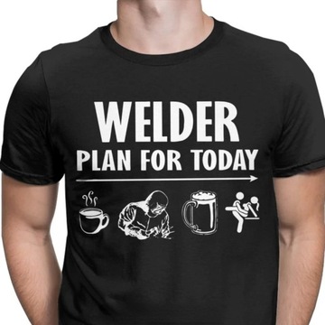 Casual Plan for Today Coffee Welder Beer Sex Men T-Shirt Koszulka