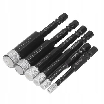 НАБОР АЛМАЗНЫХ СВЕРЛ 5-14ММ 6ШТ.