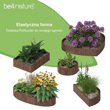 be4nature Rollborder Гибкий забор-забор Коричневый 200 x 10 см