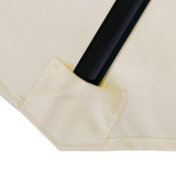 POSZYCIE NA PARASOL OGRODOWY 8 RAMION 300CM beż WYMIENNE OBICIE MATERIAŁ