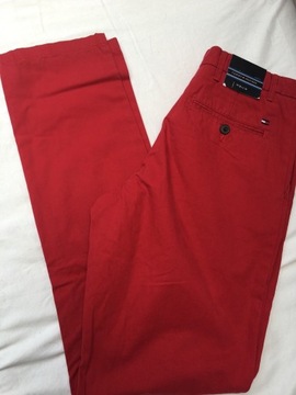 Tommy Hilfiger spodnie chinos czerwone 30Wx34L