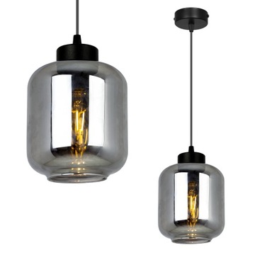 LAMPA WISZĄCA NOWOCZESNA ELEGANCKA SZKLANY KLOSZ