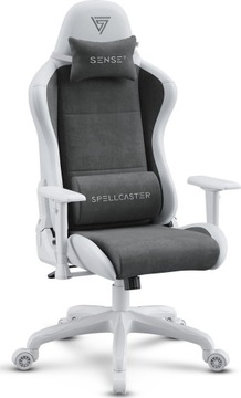 Fotel Gamingowy Biurowy Regulowany Materiał Alcantara + Ekoskóra Sense7