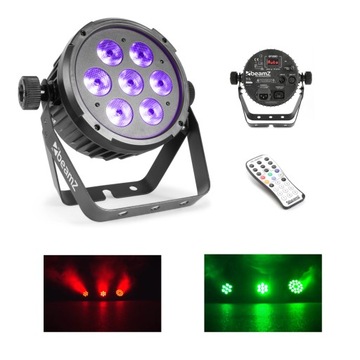 Mega REFLEKTOR LED FLAT PAR RGBAW-UV DMX + pilot