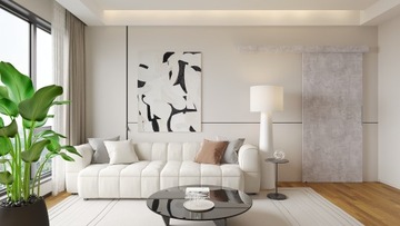 Раздвижные двери 70 настенные ALFA дуб ланселот 74+ раздвижная система