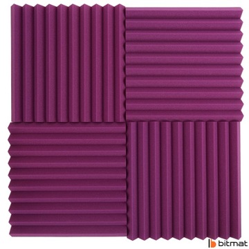 Bitmat panel akustyczny KLIN dekor fioletowy bez kleju stożki do SALONU 5cm