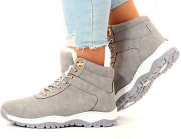 BUTY ZIMOWE DAMSKIE TRAPERY OCIEPLANE ŚNEGOWCE TREKINGOWE