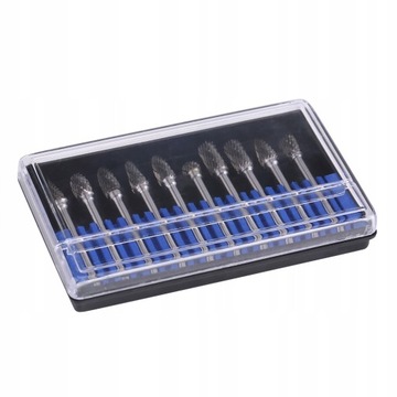 10 SZTUK STALOWE PILNIKI OBROTOWE Z WĘGLIKA WOLF 1000-3700R / MIN 3 MM