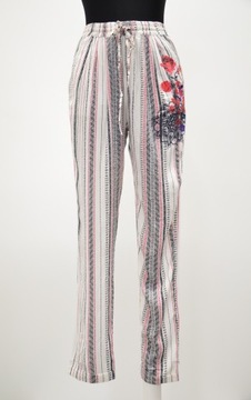 Spodnie cienkie letnie z wiskozy DESIGUAL XS