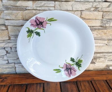 Talerz WŁOCŁAWEK patera kwiaty porcelana retro antyk PRL